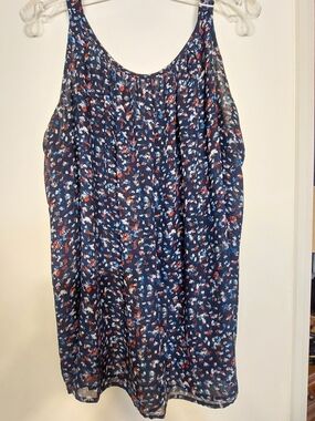 Lane Bryant Navy Floral  Top